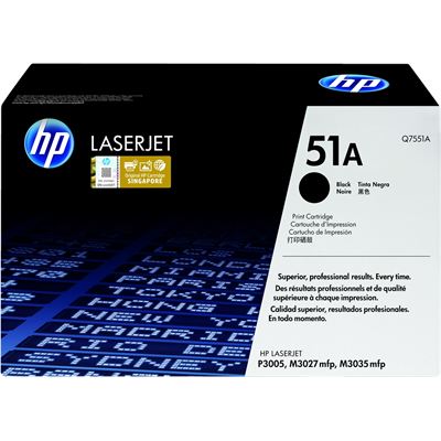 HP 51A Black LaserJet Toner Cartridge (Q7551A)