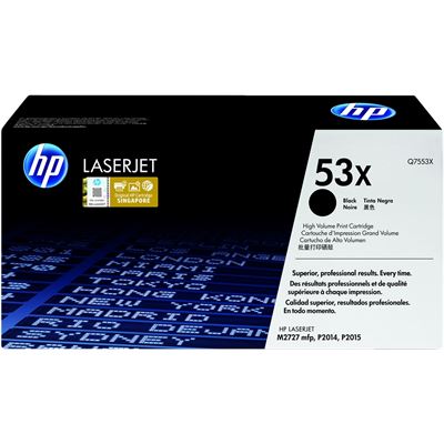 HP 53X Black LaserJet Toner Cartridge (Q7553X)