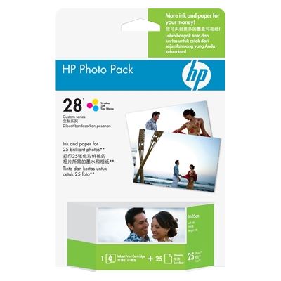 HP 28 Photo Value Pack-25 sht/4 x 6 in plus tab (Q8893AA)