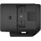 HP OfficeJet 6950 All-in-One, Aerial/Top, no output (Top view closed/Black)