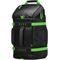 HP 15.6" Odyssey Backpack - Black/Electric Green (Left facing)