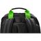 HP 15.6" Odyssey Backpack - Black/Electric Green (Rear facing upright - left side)