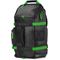 HP 15.6 Odyssey Black/Green Backpack (Front)