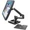 HP Hot Desk Stand with HP Z27q Display and 3005 Port Relicator, left facing (Center facing)