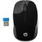 HP 200 Black Wireless Mouse, Top View (Center facing)