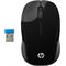 HP 200 Black Wireless Mouse, Top View (Center facing)