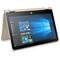 2c16 - HP Pavilion x360 (13, touch, Modern Gold) with Windows 10 screen, Catalog, Entertainment Mode (Center facing)