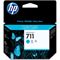 HP 711 29-ml Cyan Ink Cartridge (Center facing)