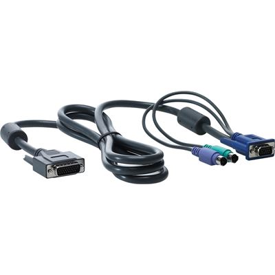 HPE KVM Switch PS2 Server Console Cable, 6 ft, 2 pack (AF612A)