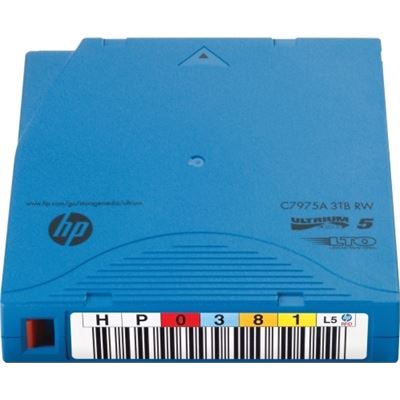HPE LTO-5 Ultrium 3TB RFID RW Custom Labeled Data Cartridge (C7975AF)