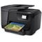 HP OfficeJet Pro 8710 All-in-One, left facing with output sample (Left facing)