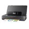 HP OfficeJet 200 Mobile Printer, Left facing, open, with output (Left facing)