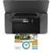 HP OfficeJet 200 Mobile Printer, Aerial/Top, open, with output (Top view closed)