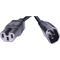 HP 2.5M C15 to C14 Power Cord (Center facing)