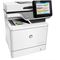 HP Color LaserJet Enterprise Flow MFP M577z, right facing, keyboard out, with output (Right facing)