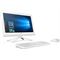 2c16 - HP All-in-One PC (19.5", nontouch, Snow White) with Windows 10 screen, wireless mouse and key (Right facing)