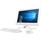 2c16 - HP All-in-One PC (19.5", nontouch, Snow White) with Windows 10 screen, wireless mouse and key (Left facing)