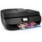 HP OfficeJet 4657 AiO Printer, Right facing, with output (Right facing)