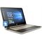 2c16 - HP Pavilion x360 (13", touch, Modern Gold with linear wood pattern) with Windows 10 screen, C (Right facing)