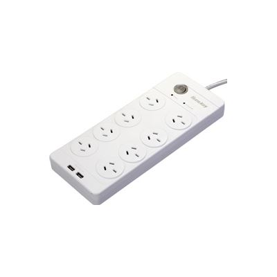 HuntKey SAC804 8-Outlet Surge Protected Powerboard (SAC-804022000R)