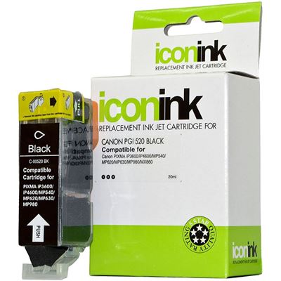 Icon Canon iP4600 Compatible Ink Cartridge - Black (ICPGI520)