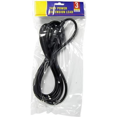 Jackson 3M Power Extension Lead Supplied in Retail (PEXT3MBK)