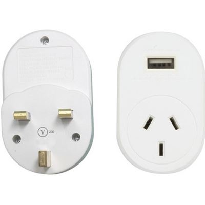 Jackson Outbound Travel Adaptor. With 1x USB Charging (PTA8811USB)