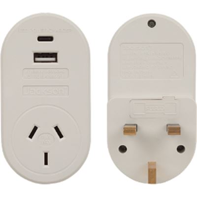 Jackson Outbound Travel Adaptor with 1x USB-A and 1x (PTA8811USB3C)