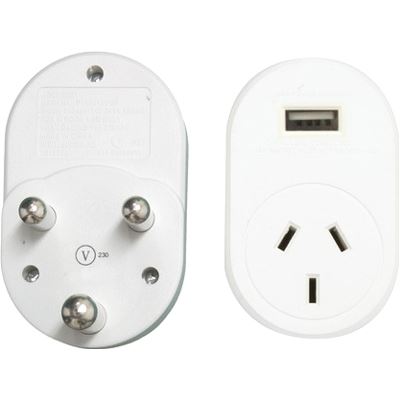 Jackson Outbound Travel Adaptor. With 1x USB Charging (PTA8812USB)