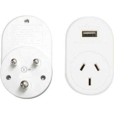 Jackson Outbound Travel Adaptor. With 1x USB Charging (PTA8814USB)