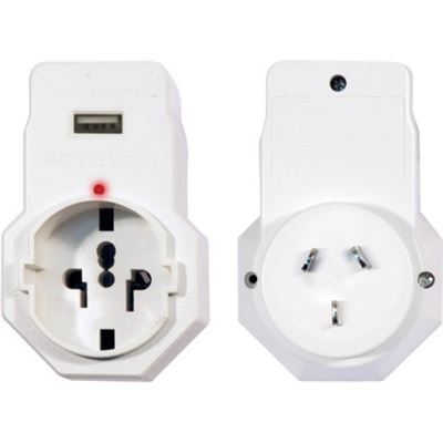 Jackson 1 Outlet Travel Adaptor With 1x USB Charing Port (PTA929USB)