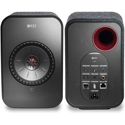 KEF LSX Wireless Mini Monitor Speakers. 4" Uni-Q driver (LSXBLACK)