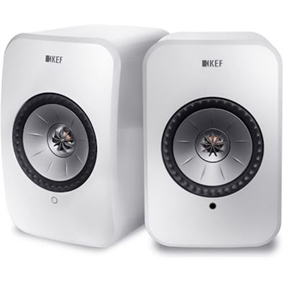 KEF LSX Wireless Mini Monitor Speakers - Gloss white (LSXWHITE)