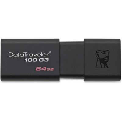 Kingston 64GB USB 3.0 DataTraveler 100 G3 Flash Drive (DT100G3/64GB)