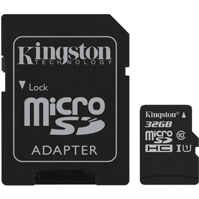 Kingston 32GB microSDHC Canvas Select 80R CL10 UHS-I Card (SDCS/32GB)