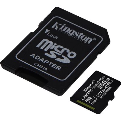Kingston 256GB MICROSDXC CANVAS SELECT 100R A1 C10 CARD (SDCS2/256GB)