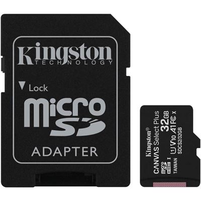 Kingston 32GB microSDHC Canvas Select Plus CL10 UHS-I (SDCS2/32GB)