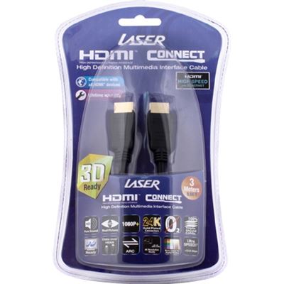 Laser HDMI Cable v1.4 3m Gold 1080p (CB-HDMI3-V1.4)