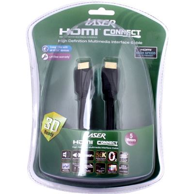 Laser HDMI Cable v1.4 5m Gold 1080p (CB-HDMI5-V1.4)