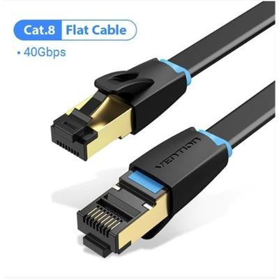 Lenovo Vention Flat Cat.8 Patch Cable 2M Black (IKCBH)