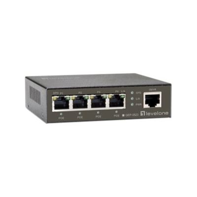Level One 5-Port Gigabit PoE Switch 802.3at/af PoE 4 PoE (GEP-0523)