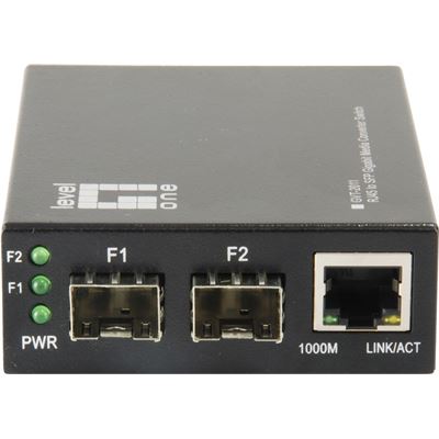 Level One RJ45 to SFP Gigabit Media Converter Switch 2 x (GVT-2011)