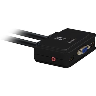 Level One 2-Port USB KVM Switch With Audio and Built-in (KVM-0223)