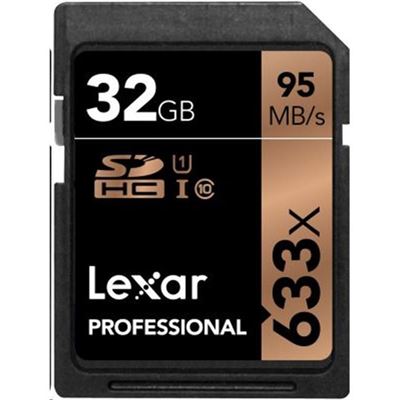 Lexar Professional 32GB SDHC U1 , 633x, Up to 95MB/s (LSD32GCB633)