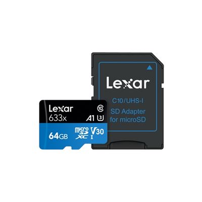 Lexar High-Performance 633x microSDHC/microSDXC UHS (LSDMI64GBB633A)