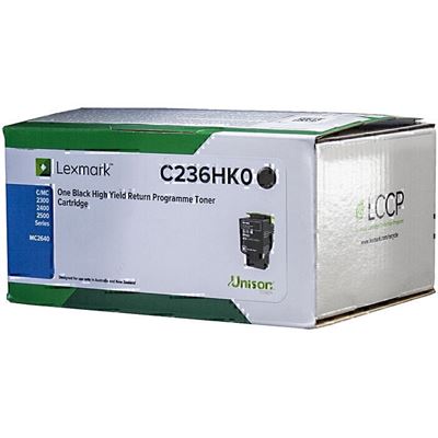 Lexmark C236 Black Standard Yield Return Program Toner (C2360K0)