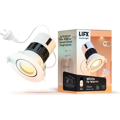 LIFX Downlight White to Warm 700 100mm Wi-Fi Controlled LED (LDWTWAU)