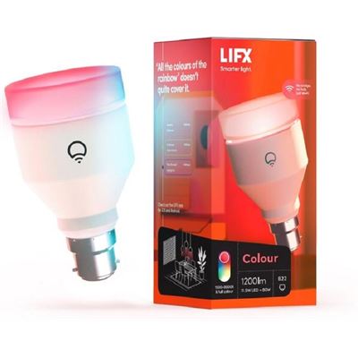 LIFX Colour 1200 Lumens A60 B22 Wi-Fi Controlled LED (LHLA19B22AU)