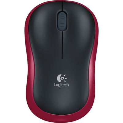 Logitech M185 WIRELESS MOUSE - RED 12-month Battery (910-002503)