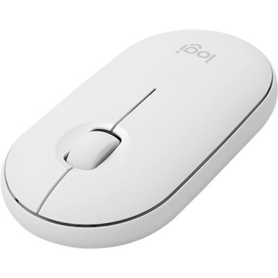 Logitech M350 Pebble USB Wireless/Bluetooth Mouse - White (910-005600)